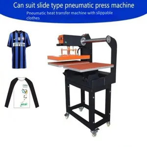 Automatic Pneumatic Clothing Hot Ironing Machine - Supply of Semi-automatic Clothing Ironing Machines, Pneumatic T-shirt Heat Transfer Machines thumbnail-1