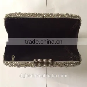 Crystal Satin Evening Bag, New Design Clutch Handbag thumbnail-2