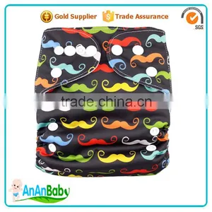 AnAnBaby Pocket Cloth Diaper Double Row Snaps Diapers thumbnail-1