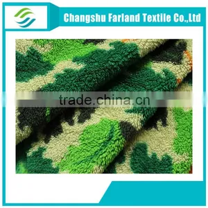 Thicken Camouflage Printed Sherpa Fabric thumbnail-1