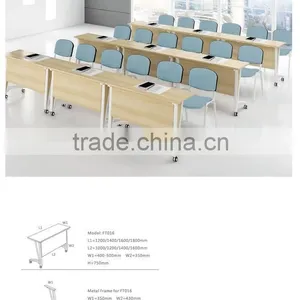 Moving Folding Frame Table With Wooden Top thumbnail-1