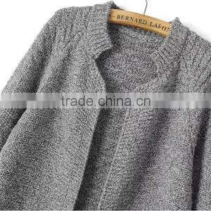 Long Sweater Coat Wool Knitting Wear Lady Winter Cool Warm Cardigan Coat thumbnail-3