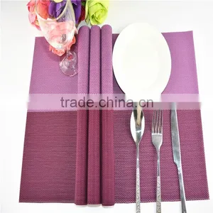 2015 New Fashion Swallow Gird PVC Placemat Modern Purple Plastic Square Restaurant Tableware Bowl Pad Table Mat thumbnail-1