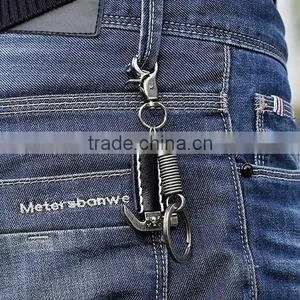 2015 Hot Sale Leather Keychain With Pendant Hammer and Big Ring thumbnail-2
