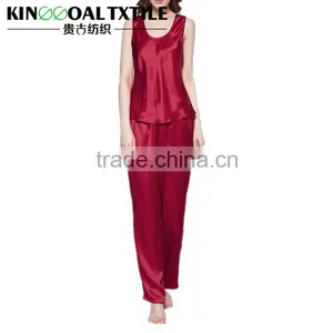 High Grade Female's Long Classic 100% Silk Pajama In 19mm thumbnail-4