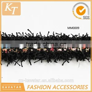 Fashional 3.5cm Width Black Ribbon Trim for Dress thumbnail-1
