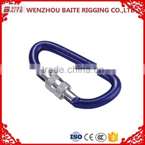 Fashion Style Blue Color D Shaped Aluminum Carabine Snap Hook & Spring Hook in Rigging Manufacturer thumbnail-1