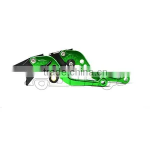BJ-LS-002 Custom Green Short Motorcycle Cnc Clutch Brake Levers for ZX6R / ZX636R / ZX6RR thumbnail-6