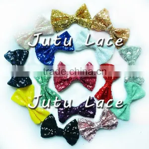 Fancy Large 5" Sparkle Sequin Bow for Headband Accessory,15 Colors to Pick up for New Design Hair Bow thumbnail-2