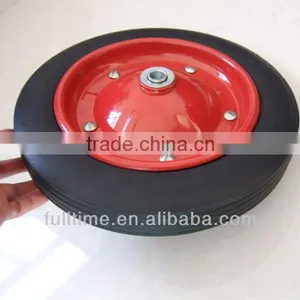 High Quality Manufacturer Wheelbarrow Solid Rubber Tyre 350-4 400-8-8 3.50-6 3.50-8 thumbnail-4