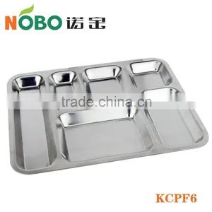 Stainless Steel Hospital Food Tray With Six Compartments thumbnail-1