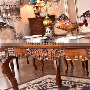 Indoor Furniture Europe Style Dining Set Wooden Dining Table Set thumbnail-4