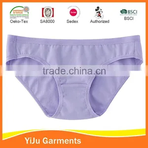 Best Selling Comfortable Women Cotton Plain Dyed Bikini Underwear thumbnail-1