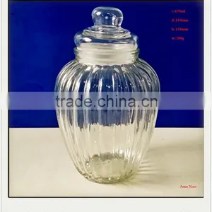 650ml Glass Cookie Jars With Glass Lids thumbnail-1