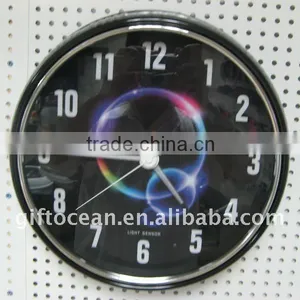 12" New Technic Smart Light Silence Metal Wall Clock thumbnail-1