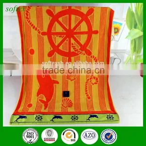 China Factory Oem Yarn Dyed Jacquard Custom Heavyweight Beach Towel thumbnail-1