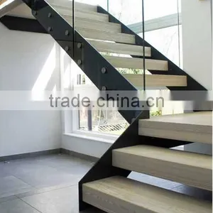Indoor Iron Wood Straight Staircase Design for US Decoration ---YUDI thumbnail-3