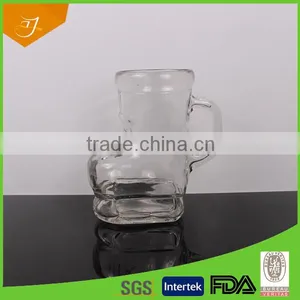 Custom Glassware Manufacturer Boot Shape Glass Beer Mug, High Quality Boot Shape Glass Beer Mug thumbnail-1