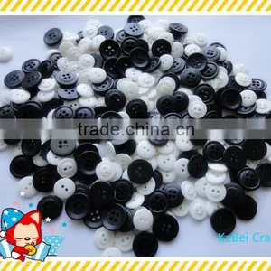 Mixed Kids Buttons, White and Black Resin Decorative Buttons thumbnail-4