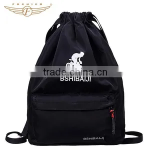 Custom Printed Drawstring Backpack Leisure Nylon Bag Quality Choice thumbnail-2