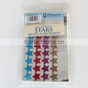 Custom Safe&Non-toxic Self Adhesive Stars Multi-coloured Paper Labels Sticker thumbnail-1