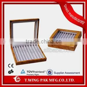 Luxury Khaki Pen Case With Window thumbnail-1
