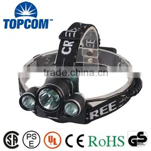Super Bright Aluminum Head Lamp XML t6 3 Led Headlamp thumbnail-1