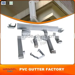 100% New Material Wanael Plastic PVC Roof Rain Vinyl Gutter thumbnail-1