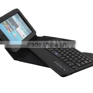 Universal 7 Inch Tablet Wireless Bluetooth Keyboard With Leather Case, Bluetooth Keyboard for Samsung Galaxy Tab P3100 P6200 thumbnail-1