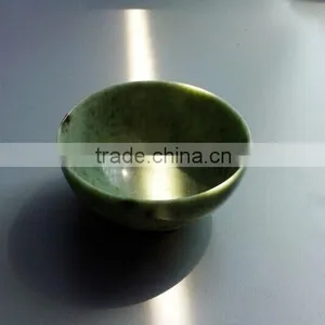 High-Grade Customized Natural Green Jade Food Bowl or for Fruit thumbnail-2