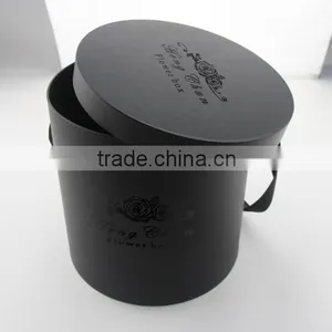Custom Cylinder Gold Stamping Logo Round Flower Box (ZJ-60056-6) Quality Choice thumbnail-3
