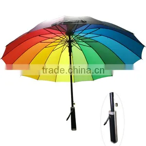 23" *16K Straight Umbrella With Good Quality, Rainbow Umbrella, Gift Umbrella thumbnail-1