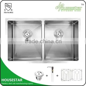 Kitchen Utensil Item Double Bowl Stainless Steel Handmade Kitchen Sink thumbnail-1
