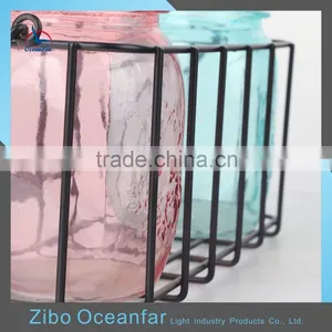 Hot Sale Colored Jars Drinking Mason Glass Metal Stand 16oz Mason Jars Wholesale thumbnail-5