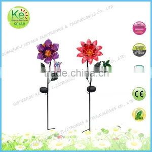 Solar Power Metal Flower Sunlight Led Light for Pool Garden thumbnail-1