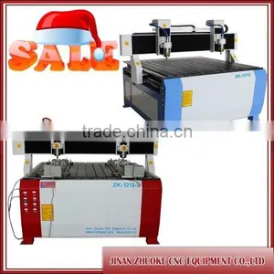 Good Price 2 Heads 2 Rotary Axis CNC Router Machine With 2 Independent Z-axis thumbnail-1