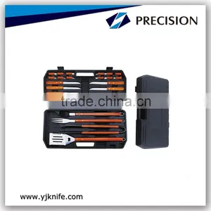 25pcs Wood Handle BBQ Tool Set With Plastic Suitcase thumbnail-1