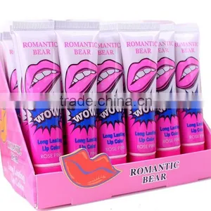 The Newest Romantic Bear Long Lasting 6 Lip Colors Lipgloss Peel off Liquid Matte Lipstick thumbnail-1
