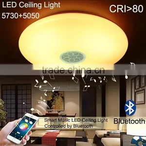 LED 40W Dimmable LED Music Ceiling Lights With Bluetooth Speaker, Color Temperature Adjustable Quality Choice thumbnail-1