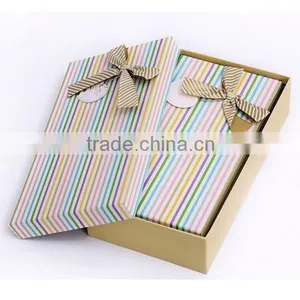 Nice Color 3pcs Set Stripes Paper Gift Boxes Candy thumbnail-6