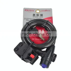 Hot Selling Good Quality Anti-theft Bicycle Cable Lock Spiral Lock thumbnail-1