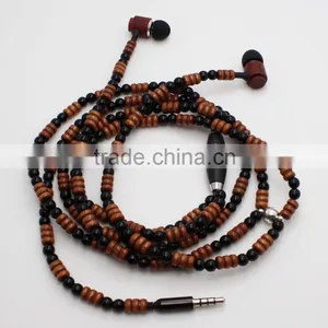 Best Selling Super Bass In-ear Solid Wood Earphone thumbnail-1