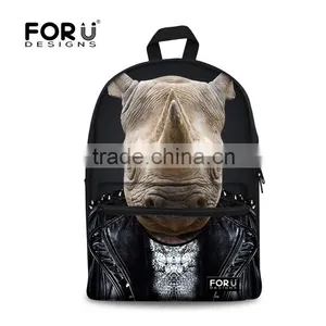 Dicerorhinus Printing Animal Backpack,High School Backpack,Hot Style Backpack thumbnail-1