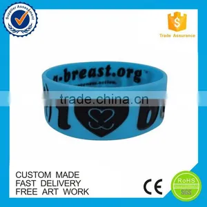 Custom 1 Inch Silicone Wristbands no Minimum thumbnail-2