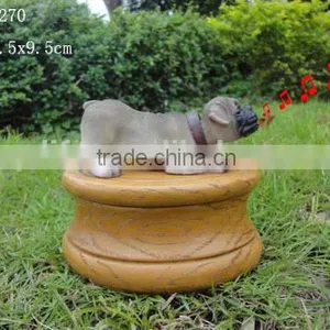 Resin Pug Dog Statue for Decor thumbnail-1