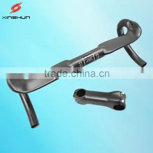 2016 New no Logo OEM Mountain Bikes Carbon Handlebar Mtb Road Bike Accessories Bicycle Parts Grips With Stem 31.8mm RH2222 thumbnail-2