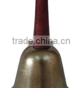 4''Brass Handle Cow Bell A4-101 With Wooden for Celebration (E267) thumbnail-1