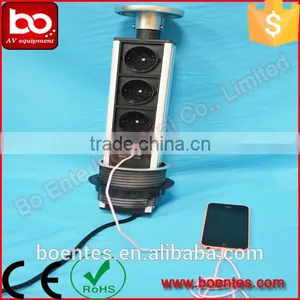 Factory Supply Office Pull Up Outlets/Kitchen Pop Up Power Socket With USB Charger thumbnail-6