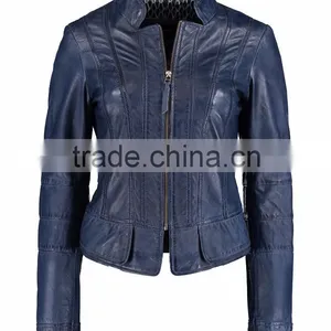 Ladies Super Lambskin Leather Jacket Style-PW10750 thumbnail-1