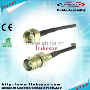 F Male Straight Crimp to BNC Female Plug Jumper Pigtail RG174 Cable thumbnail-1